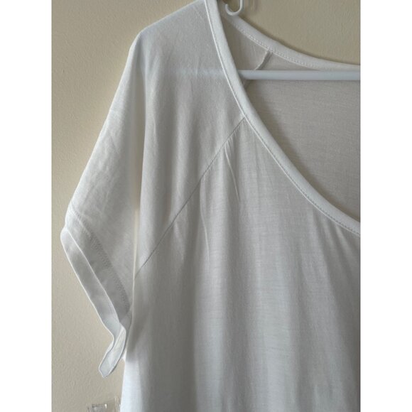 Loft Womens Plus Size White Short Sleeve T-Shirt 16/18 Soft Cotton Blend NEW - Picture 5 of 6